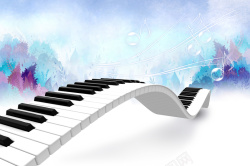 下载键梦幻钢琴音符海报背景素材高清图片