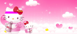 KT猫手表粉色卡通kt猫背景高清图片