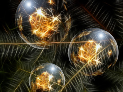 闪光球矢量绚丽的圣诞球饰品背景图高清图片