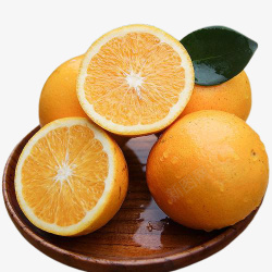 一盘橙子美味赣南脐橙一盘高清图片