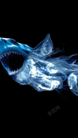 抽象牙齿抽象鲨鱼酷炫H5背景高清图片