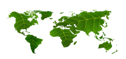 创意广告设计地图绿色叶子世界地图高清图片