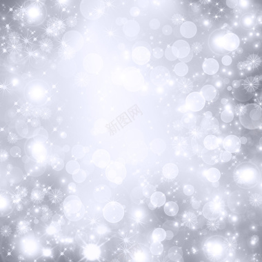 璀璨的雪花星光背景素材背景