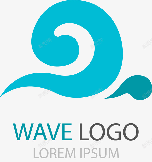 海面海浪标识eps免抠素材_新图网 https://ixintu.com 蓝色图标 海浪 波浪 蓝色线条 标识logo设计 海面水面 海浪logo