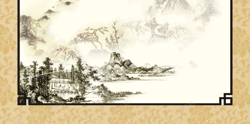 中国风山梅花矢量H5背景素材jpg设计背景_新图网 https://ixintu.com 中国风 花 矢量 黄色 底纹 山梅 H5 边框