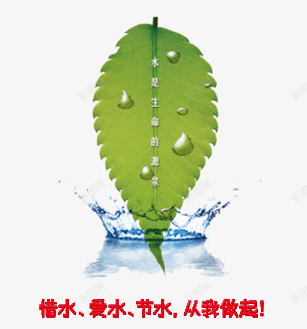 水是生命的源泉png免抠素材_新图网 https://ixintu.com 绿叶 绿色 水珠 蓝色 蓝色水珠 艺术字 绿色效果 水元素 环保 海报 装饰效果