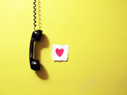 示爱png素材黄色墙电话示爱高清图片