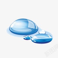蓝色水滴png免抠素材_新图网 https://ixintu.com 蓝色 水滴 光效 立体