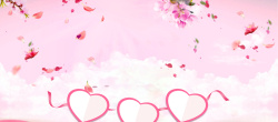 粉色桃花姬包浪漫粉色花瓣电商海报背景高清图片
