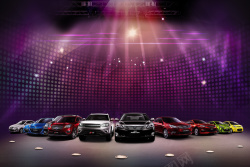 展示灯汽车紫色灯光背景素材高清图片