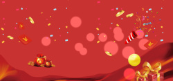节日用的福袋新年创意红色电商海报背景高清图片