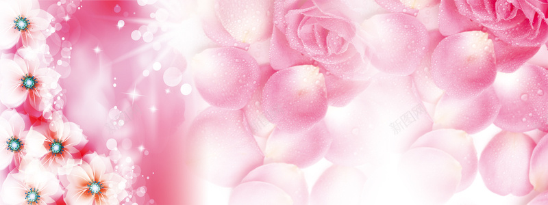 粉色花朵浪漫背景背景