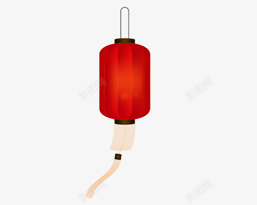 一个挂着的大红灯笼png免抠素材_新图网 https://ixintu.com 喜庆 红色 节日 庆祝