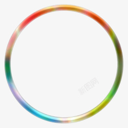 彩虹的边框彩色圆形边框高清图片