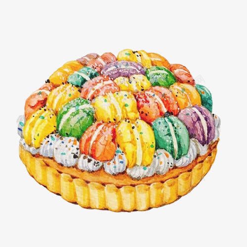 马卡龙蛋糕手绘画素材图片png免抠素材_新图网 https://ixintu.com 甜食 彩色 蛋糕 零食 手绘美食
