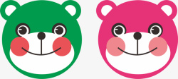 粉绿撞色奇怪的熊原谅绿火龙果色高清图片