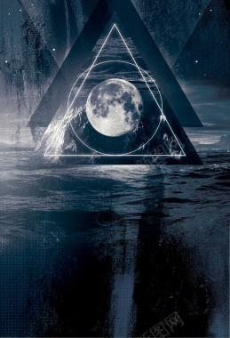 梦幻天际宇宙探索科技创意宣传海报背景素材背景