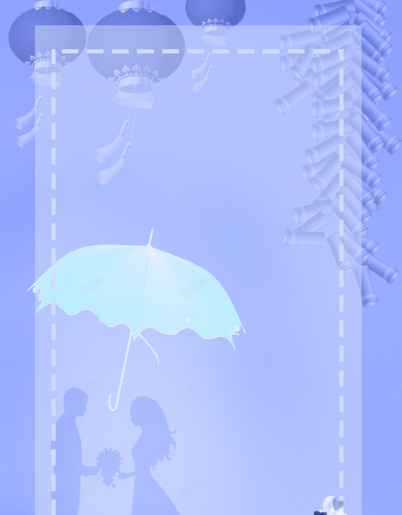 简约卡通婚庆广告psd设计背景_新图网 https://ixintu.com 婚庆 广告 简约 紫色 线条 几何图形 大气 手绘 灯笼 婚纱 鞭炮