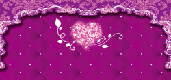 花藤边紫色婚礼背景高清图片