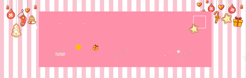 粉色线条卡通长方形背景