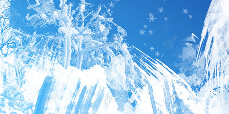 冬季的冰雪H5背景jpg设计背景_新图网 https://ixintu.com 冬季 冰雪 蓝色 边框 雪花 清新 H5 h5 文艺 小清新 简约
