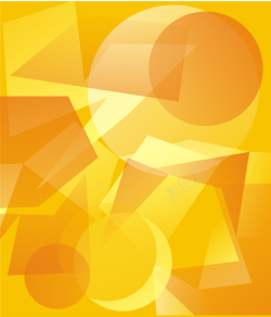 橙色几何体黄色几何体叠加背景高清图片