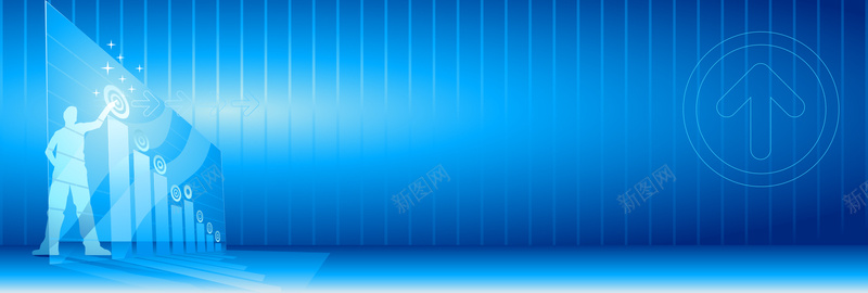 箭头向上渐变蓝色banner背景psd设计背景_新图网 https://ixintu.com 箭头 向上 向下 科技 科幻 商务 素材 广告 设计 背景 数字 人物 线条 几何 趋势