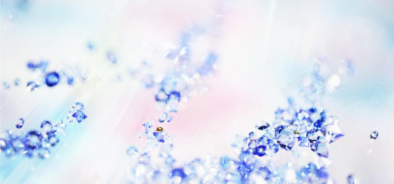 珠宝梦幻蓝色饰品海报背景背景