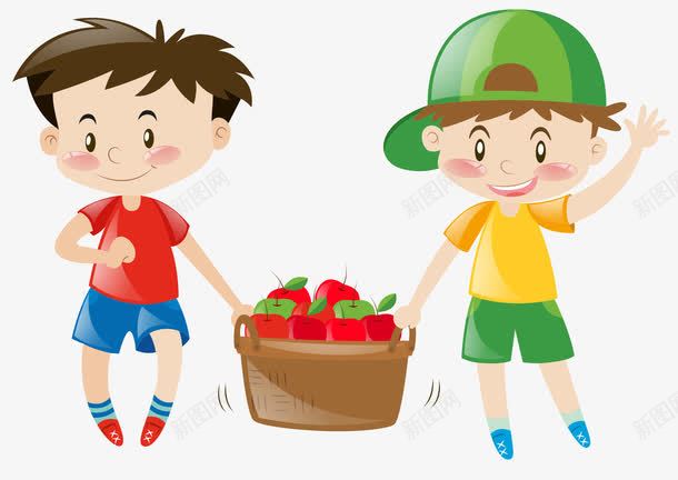 卡通手绘提着一筐苹果的男孩png免抠素材_新图网 https://ixintu.com 卡通苹果 手绘苹果 苹果png 卡通男孩 手绘人物 装篮子里的水果 提着一筐苹果的男孩 卡通儿童