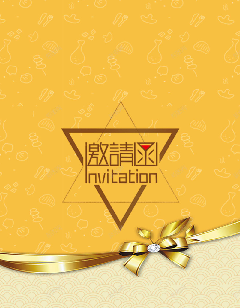 金色邀请函jpg设计背景_新图网 https://ixintu.com 节日橙色 邀请函 大气 科技 金色 科幻 商务