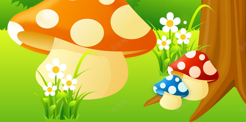 森林蘑菇H5背景psd设计背景_新图网 https://ixintu.com 卡通 森林 蘑菇 手绘 童趣 H5 h5