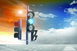 创意信号灯交通指示灯PSD分层素材高清图片