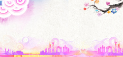 温暖背景墙淘宝中国风紫色背景高清图片