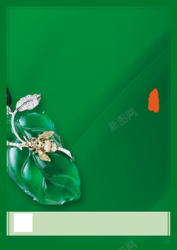 装饰胸针大气玉器绿色背景素材高清图片