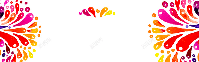 名族风格水彩花瓣背景bannerjpg设计背景_新图网 https://ixintu.com 水彩 花瓣 banner 水红色 海报banner 名族风歌 中国风