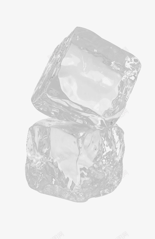 两个透明冰块png免抠素材_新图网 https://ixintu.com 两个 冰 冰块 正方形冰块 透明