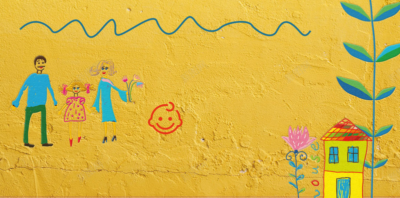 六一儿童节卡通黄色背景psd设计背景_新图网 https://ixintu.com 六一 儿童节 卡通 花朵 彩虹 小鸟 棒棒糖 房子 孩子画画 一家人 牵手