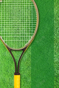 网球梦创意绿色网球公开赛宣传海报高清图片