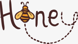 HONEY手绘蜂蜜英文艺术字高清图片