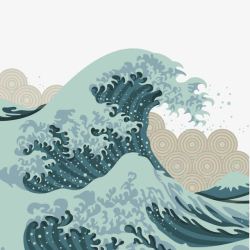 矢量海浪装饰图案素材