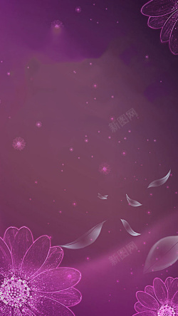 水晶情侣紫色水晶大花H5背景高清图片
