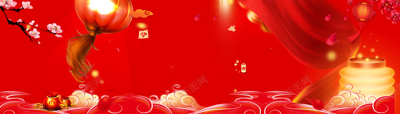 中国风红色喜庆素材背景海报背景
