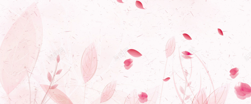 粉色飘扬的花瓣淘宝背景背景
