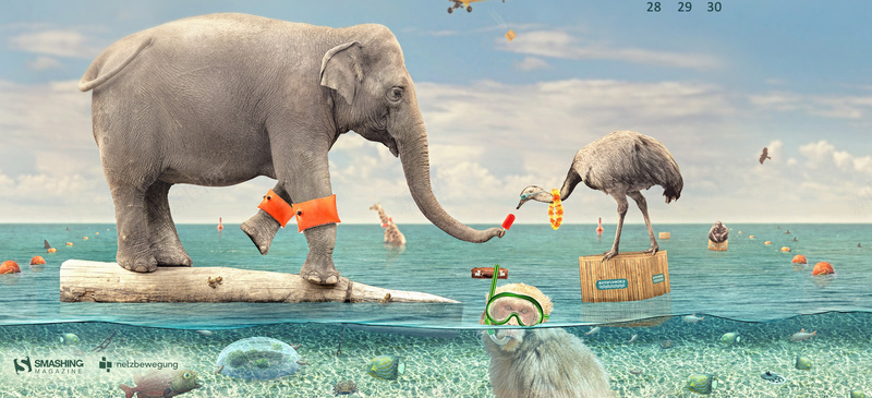 大海水浪大象创意风景摄影banner摄影图片