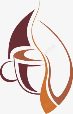 咖啡杯花纹咖啡图标矢量素材高清图片