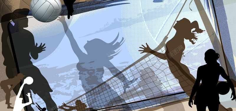 卡通动漫排球背景图jpg设计背景_新图网 https://ixintu.com 卡通 动漫 排球 人物 海报banner 童趣 手绘