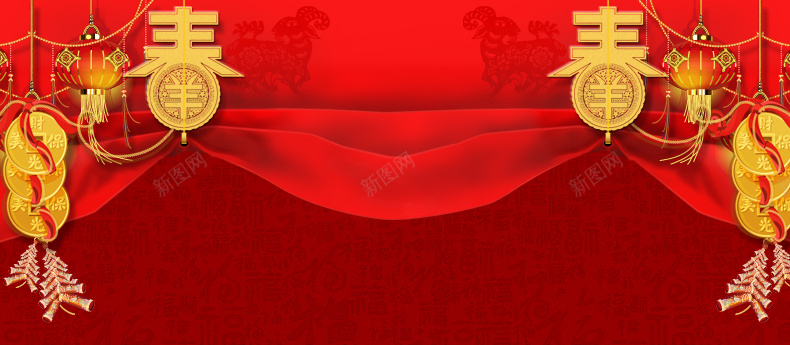 红色春节背景背景