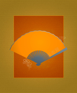 简约扇面中国风古典扇面背景元素高清图片