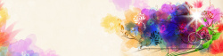 彩绘效果图彩绘花朵背景高清图片