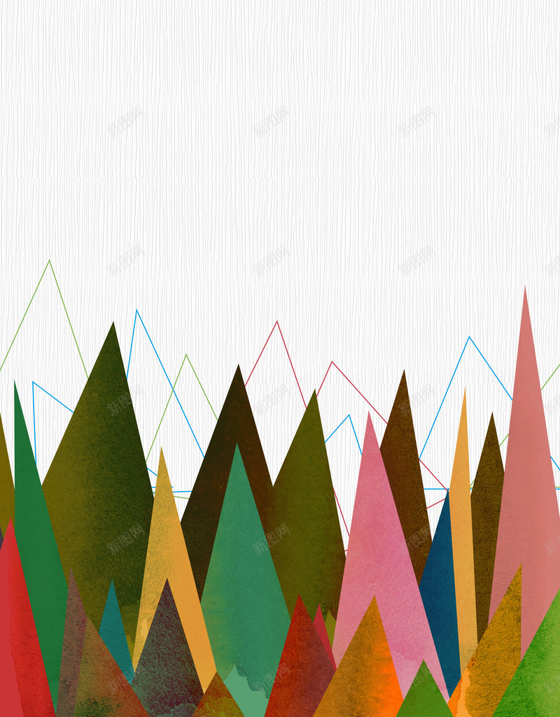 简约创意几何图形抽象森林海报背景psdpsd设计背景_新图网 https://ixintu.com 简约 创意 几何图形 抽象森林 海报背景 psd 线条 三角形 笔记本封面 儿童画